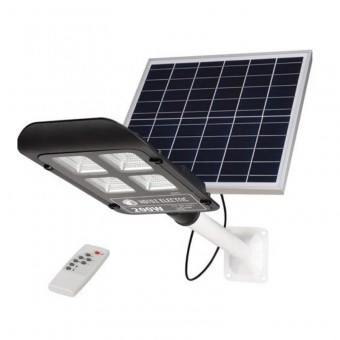 Lampa solara pentru iluminat stradal Horoz Laguna-200, kit complet, 200W, 2050lm, lumina rece 6400K foto