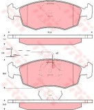 Set placute frana,frana disc FIAT PALIO Weekend (178DX) (1996 - 2016) TRW GDB1341
