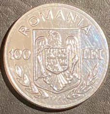 ROMANIA 100 LEI 1995 ,,FAO&quot;-50 ani, ARGINT/ PIESA DIN IMAGINI