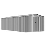 Cumpara ieftin Sopron de gradina, 257x580x181 cm, gri, metal