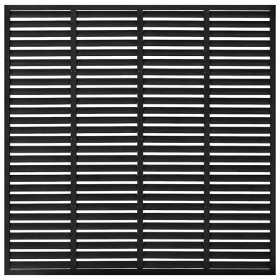 Gard tip oblon, negru, 180x180 cm, WPC foto