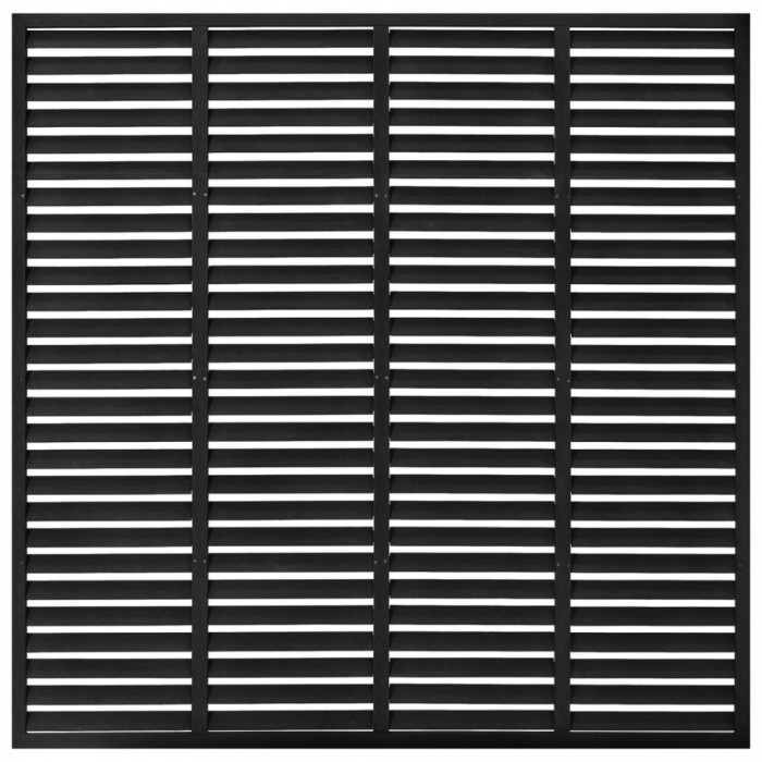 Gard tip oblon, negru, 180x180 cm, WPC