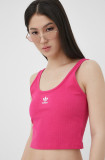 Adidas Originals top Adicolor HG6164 femei, culoarea roz