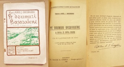 F486-I-Pe Drumuri Basarabene- Bucuresti 1923-Cpt. Aurel J. Gheorghiu semnata. foto