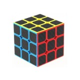 Cumpara ieftin Cub rubic profesional, margini cu stickere fibra de carbon, 3x3x3, 55 mm - Multicolor