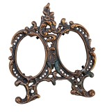 RAMĂ DUBLU VINTAGE DIN METAL &Icirc;N CULOAREA CUPRULUI