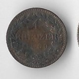 Moneda 1 kreuzer 1860 - Frankfurt, billon