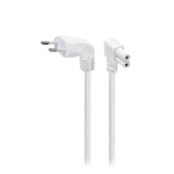 Cablu de alimentare Euro la 90 grade 2.5m alb GEMBIRD PC-184L-VDE-2.5M-W