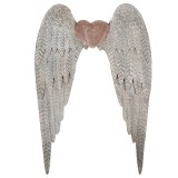 Cumpara ieftin Decoratiune Aripi Inger metal gri maro 79x6x113 cm