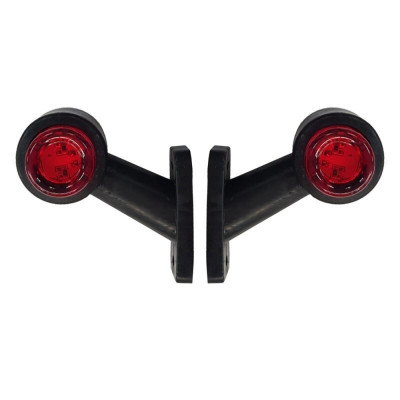 Lampa gabarit camion cu brat extra scurt 60? cu LED 12/24V Set 2buc Stg/Dr - Alb/Rosu S9914 foto