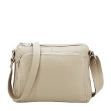 Geanta din piele naturala bej inchis Camelia 124