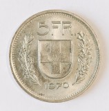ELVETIA 5 FRANCI 1970 AUNC CU LUCIU ( CITITI DESCRIEREA )