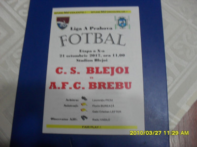 program CS Blejoi - AFC Brebu foto