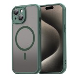 Husa iPhone 15 Asteroid GSM HaloFrost II MagSafe, verde