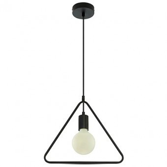 PENDUL TAVAN MAX E27 60W IP20 MODEL GEOMETRIC - NEGRU MAT foto