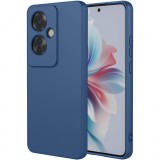 Husa de protectie, flippy, pentru oppo reno 11 f, liquid silicone, cu microfibra pe interior, protectie antisoc, compatibil incarcare wireless, albast