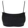 Bustieră Femei, Ribbed Strapless, Bretele Detașabile, Negru, One Size, Oem