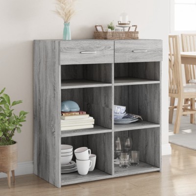 Gossi dulap, sonoma gri, 80x42,5x93 cm, lemn prelucrat foto