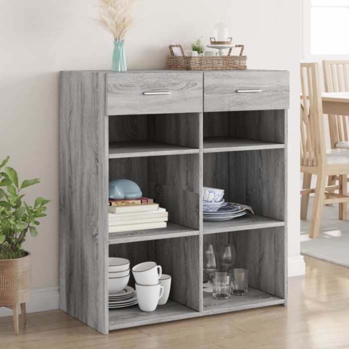 Gossi dulap, sonoma gri, 80x42,5x93 cm, lemn prelucrat