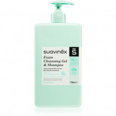 Suavinex Foam Cleansing Gel & Shampoo sampon spuma pentru nou-nascuti si copii Baby Cologne 750 ml