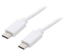 Cablu USB 2.0 USB-C 2m Alb, QOLTEC