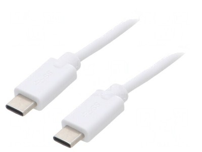 Cablu USB 2.0 USB-C 2m Alb foto