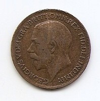 Marea Britanie 1 Farthing 1921 - George V, Bronz, 20 mm KM-808.2