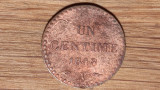 Franta - moneda de colectie rara - 1 centime 1848 A - curatata, stare f buna !, Europa