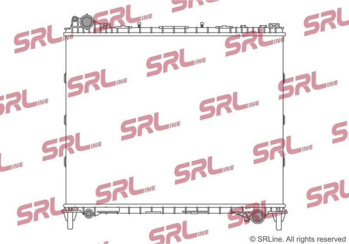 Radiator Land Rover Defender, Discovery, Range Rover Sport, Range Rover, motor: 3.0 R6 T, intrare/iesire conectare rapida; Mhev, 737x580x26, SRLine,