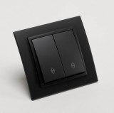 &Icirc;ntrerupător cap scară 10A negru mat Zena - ELBI