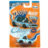 Masinuta metalica, Hot Wheels, Gulf Tooned, 70 Dodge Charger, 1:64, JCB63