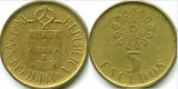 Portugalia 1990 - 5 escudos, circulata