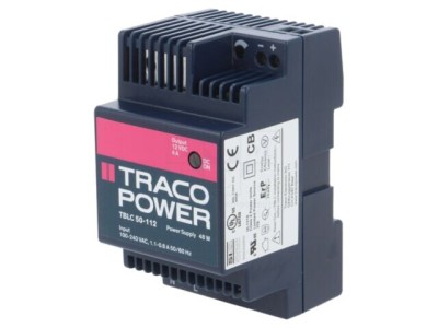 Alimentator pulsatoriu TRACO POWER 48W 12VDC 4A pentru şină DIN foto