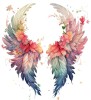 Sticker decorativ, Aripi, Multicolor, 65 cm, 1355STK-14