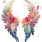 Sticker decorativ, Aripi, Multicolor, 65 cm, 1355STK-14