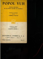Popol Vuh antiguas historiaas de los indos quiches de Guatemala