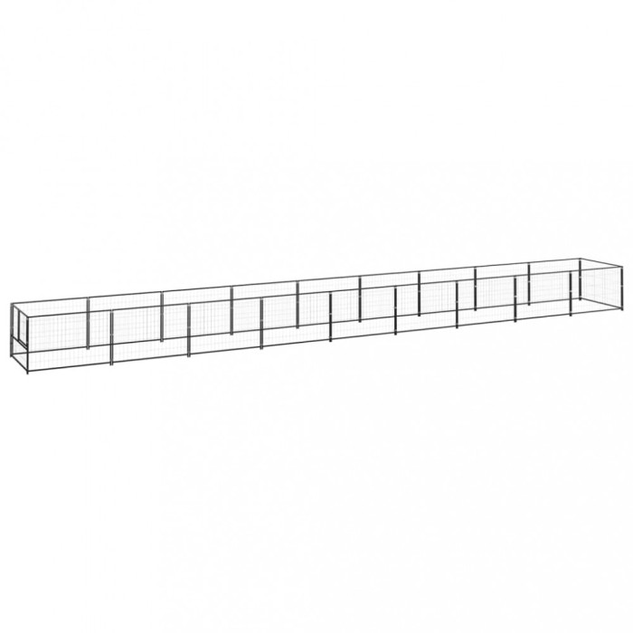 Padoc pentru c&acirc;ini, negru, 9 m&sup2;, oțel