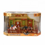 Set de joaca Cowboy cu 7 figurine, Wild West Hero