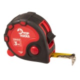 Ruleta uz casnic Top Tools cu banda din otel 3 m x 16 mm, blocare tripla