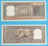 Bancnota India 10 Rupees 1969 Mahatma Gandhi UNC, Serie 137687, P#69, Comemorativă - Aniversare Gandhi