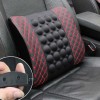Aparat electric masaj lombar si cervical, pentru scaun auto, alimentare la bricheta, Negru-Rosu, Oem