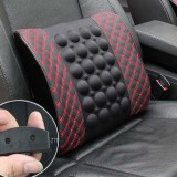 Cumpara ieftin Aparat electric masaj lombar si cervical, pentru scaun auto, alimentare la bricheta, Negru-Rosu