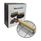 Presă de carne din aliaj de aluminiu, presă manuală pentru carne, Rotunda Gri, Flippy