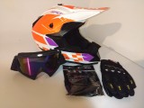Cumpara ieftin Set casca enduro+Ochelari+Manusi+Cagula ,marimi disponibile S,M si L