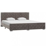 Cumpara ieftin Cadru de pat, gri, 180 x 200 cm, catifea