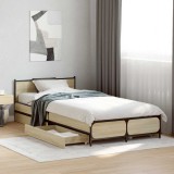 Cumpara ieftin Cadru de Pat cu Tablie Stejar Sonoma 80 x 200 cm Lemn prelucrat