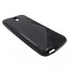 Husa silicon S-line neagra pentru HTC Desire 610