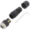 Conector M8 mamă 4 pini drept pe cablu 3A IP67 60V