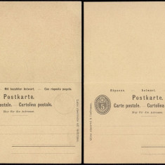 Switzerland - Postal History Rare Old Postal stationery + Reply UNUSED DB.123