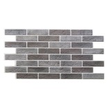 Cumpara ieftin Panou decorativ, PVC, model caramida 3D, nuante cenusiu inchis, 96x48.5cm, Dms